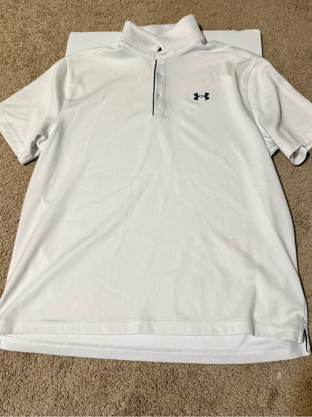 Under Armour Men’s White Polo with Small Logo